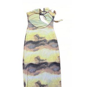 Super cute Yellow and brown Midi Dress